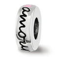 thumbnail image 2 of 925 Sterling Silver Reflections Pink Enameled Hearts Love Amour Spacer Bead; for Adults and Teens; for Women and Men, 2 of 4