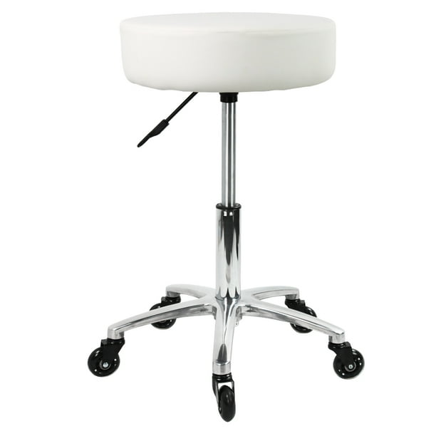 WKWKER Heavy Duty Rolling Stool with Wheels Hydraulic Swivel Adjustable