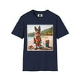thumbnail image 5 of German Shepherd Dog "Beachin" Unisex Softstyle T-Shirt, 5 of 10