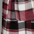 thumbnail image 7 of Women's Plaid Coat Long Sleeve Button Down Lapel Collar Mid Length Outerwear with Pockets Red XL, 7 of 7