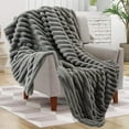 thumbnail image 5 of YATLTE Soft Throw Blanket, Home Black Throw Blanket, Faux Fur Throw Blanket Tie-Dye, Rabbit Fluff Blanket for Couch Bed Sofa,Softest Fluffy Fuzzy Cozy Blanket, 5 of 5