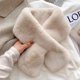 thumbnail image 3 of Winter Warm Scarf Women Faux Rabbit Fur Thickened Warm Scarfs Solid Color Ladies Neck Scarf Cute Scarf for Women Christmas, 3 of 4