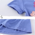 thumbnail image 5 of Bellafa Toddler Girl Casual Summer Cotton Dress Little Girls Ruffle Bottom Applique Short Sleeve Dresses 2-7 Years, 5 of 7