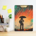 thumbnail image 2 of FORMRS Acrylic Clipboard with Low Profile Clip Standard A4 Letter Size, 12.5" x 9", Astronaut in Rain, 2 of 8