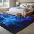 thumbnail image 5 of Starry Sky Area&nbsp;Rug 6x9ft Blue Sky Shinny Stars Romantic Modernism Non-Slip&nbsp;Washable Square&nbsp;Rugs Soft Felt Indoor Floor Mat for Bedroom Kitchen Living Room Bathroom, 5 of 9