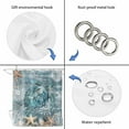 thumbnail image 5 of Blue Turtle Coastal Bathroom Shower Curtains with 12 Hooks Polyester Waterproof Shower Curtain for Stalls and Bathtubs Summer Beach Ocean Starfish Coral Decorative Bathroom Curtain 72x78 Inches, 5 of 9