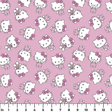 Sanrio Hello Kitty Sweet Toss Light Pink Cotton Fabric (1 Yard)