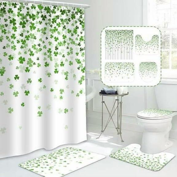 St. Patrick's Day Bath Rug, Machine Washable, Bath Rugs for Bathroom Floor