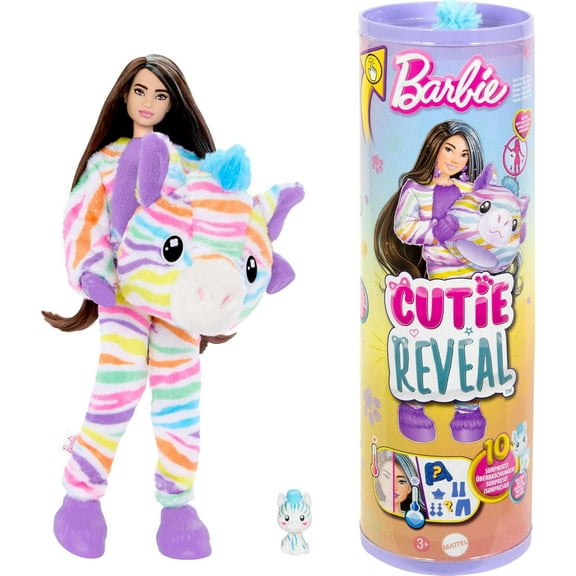 Mattel HRK39 Barbie Cutie Reveal Zebra Doll