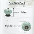 thumbnail image 3 of Unique Bargains Ceramic Vintage Knobs Drawer Pumpkin Shaped Pull Handle Cupboard Wardrobe Dresser Door Light Blue, 3 of 6