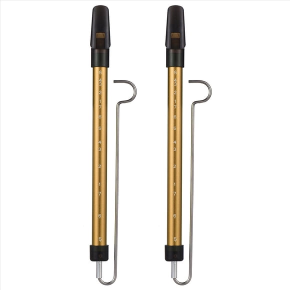 2X Metal Slide Whistle Scale Sliding Flute with Steel Sliding Rod Musical Instrument Toy for Children Flute (Gold),2 x sliding whistle 2 x yo flute,Gold