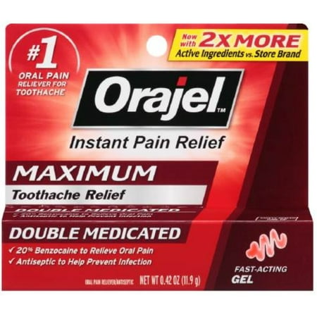 Orajel Maximum Strength Gel 0.42 oz (Pack of 4)