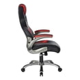 thumbnail image 2 of OSP Home Furnishings Chaise de Jeu Réglable sur Site en Similicuir avec Siège Épais et Support Lombaire Intégré, Accents Rouges, 2 of 5