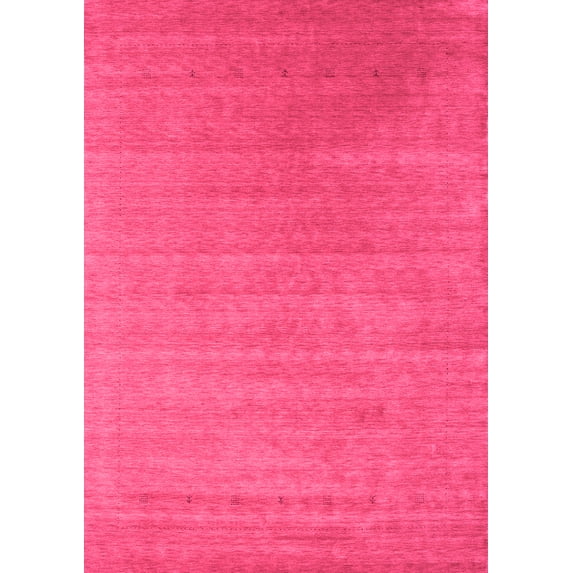 Ahgly Company Indoor Rectangle Abstract Pink Contemporary Area Rugs, 8' x 12'