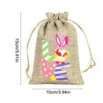 thumbnail image 3 of Easter Burlap Drawstring Bag Easter Burlap Bag with Drawstrings Goody Gift Bags with Drawstrings Easter Bag Burlap Easter Bunny Bags for Easter, 3 of 6