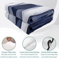 thumbnail image 4 of King Quilt Set 96''x106'', Navy Blue Lightweight Summer Bedspread Coverlet Set with 2 Pillow Shams, Modern Moire Abstract Ripple Geometric Breathable All Season Quilt Bedding for Bedroom/Guest Room, 4 of 9
