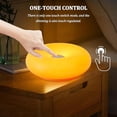 thumbnail image 3 of Donut Table Lamp with Touch Dimmer, Rechargeable Cordless Night Light for Bedside, Stepless Brightness Control Ambient Decor for Home Office (White), 3 of 5