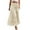 White Apricot, variant on Zeagoo Women's Elastic High Waist A Line Layer Ruffle Swing Casual Long Maxi Skirt