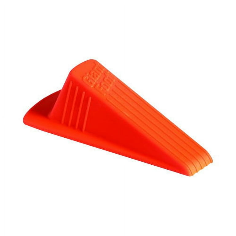 Giant Foot Doorstop, No-Slip Rubber Wedge, 3.5w x 6.75d x 2h, Safety Orange Giant Foot Doorstop, No-Slip Rubber Wedge, 3.5w x 6.75d x 2h, Safety Orange