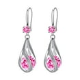 thumbnail image 1 of Boucles d'Oreilles Mode en Acier Inoxydable Boucles d'Oreilles Rondes Créatives pour Femmes Boucles d'Oreilles Pendantes en Cristal pour Femmes, 1 of 4