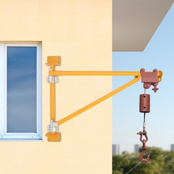 Orange Alloy Steel 122*96cm Jib Crane Rotates 180° 441 Lb Load-Bearing Wall-Mounted Jib Bracket