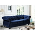 thumbnail image 2 of Uspridefurniture Fender 82.6'' Velvet Rolled Arm Sofa,Blue, 2 of 5
