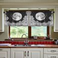 thumbnail image 3 of Yayeee Kitchen Curtains Tier Set of 2 Light Filtering 57"x24" Over Sink Window Panels, Black Moon, 3 of 7