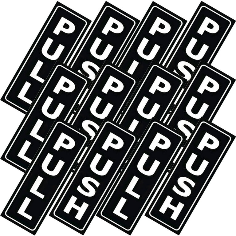 Pull Push Door Stickers6 Sets Push Pull Door Sign Stickers Push Pull Door  Decals for Restaurant Office