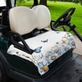 thumbnail image 2 of Golf Cart Seat Covers for 2 Seater,White Daisy Blossom Microfiber Cart Seat Towel Blanket,Spring Graden Floral Butterflies Absorbent Breathable Non Slip Bench Seats Protector for Golf Course 51"x31", 2 of 9