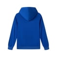 thumbnail image 5 of KPOPLK Solid Hoodies for Girls Long Sleeve Cute Hooded Sweatshirt with Pockets Kids Girl Pullover Tops Dark Blue,Size 3-4 Years, 5 of 5