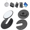 thumbnail image 2 of CHAO (Negro, 1 unidad) Soporte giratorio para unidad, soporte de pared universal extraíble, compatible con Google Home Mini, discos duros externos, parlantes portátiles, enrutadores, decodificadores d, 2 of 5