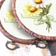thumbnail image 3 of 5Pcs Embroidery Hoops Imitated Wood Embroidery Circle Round Display Frame Circle for Art Craft Sewin, 3 of 5