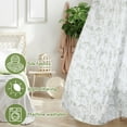 thumbnail image 6 of Lapalife Floral Sheer Curtains, 63 inch Length 2 Panels Brocade Cotton French Farmhouse Light Filtering Window Sheers, Sage Green, 6 of 8