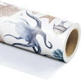 thumbnail image 3 of Ocean Wrapping Paper Roll - Mini Roll - 17 Inch x 9.8 Feet - Octopuses Fish Design for Boys Girls Kids Birthday, Baby Shower, 3 of 14