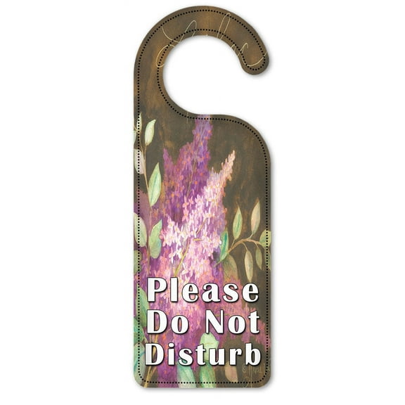 Do Not Disturb Door Knob Hanger Sign - Lilac