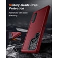 thumbnail image 3 of Samsung Galaxy S23 Ultra Case, with 2Pcs Camera Lens Protector Kicstand Shockproof Samsung S23 Ultra Case -Grade Protective Bumper Samsung Galaxy S23 Ultra Phone Case, Red Black, 3 of 7