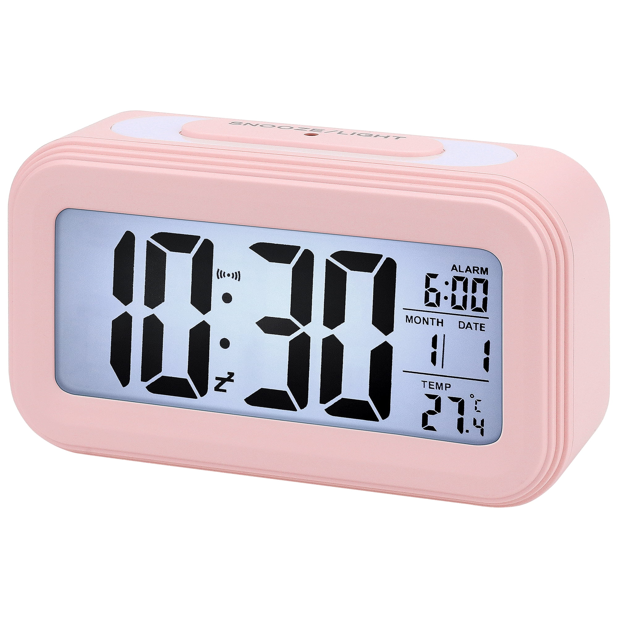 REGALWOVEN Electric Alarm Clock, Bright Colors, Backlight Gentle Wake Up Sound for Bedroom/Dorm
