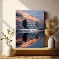 thumbnail image 6 of Mountain Lake Landscape Canvas Oil Painting, Wall Decor for Hotel Lobby Home, 6 of 8
