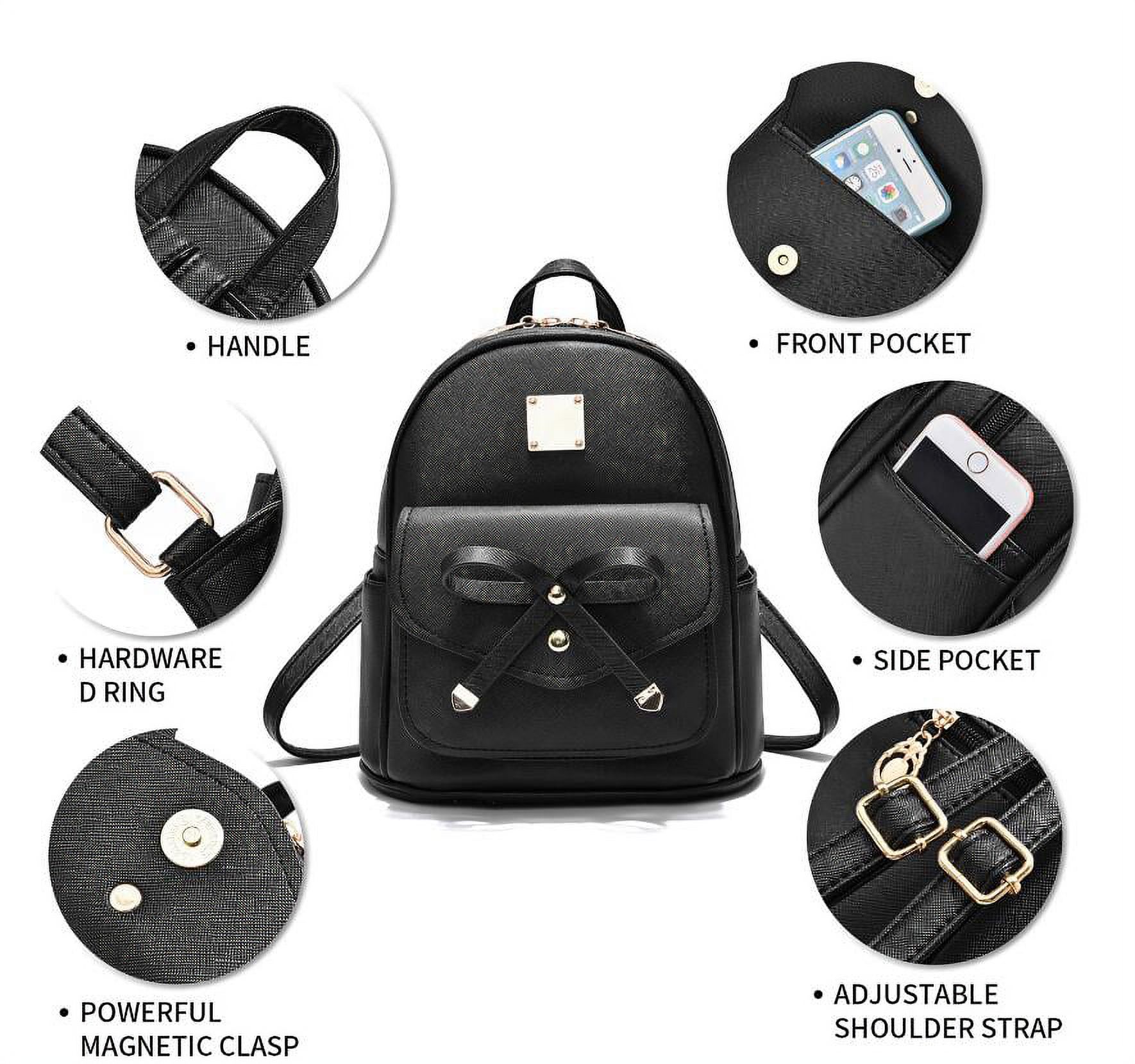 New Ladies Fashion Backpacks Casual Student School Bag High Quality PU Backpacks Walmart