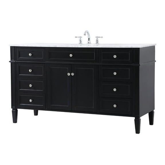 60 inch single bathroom vanity in black