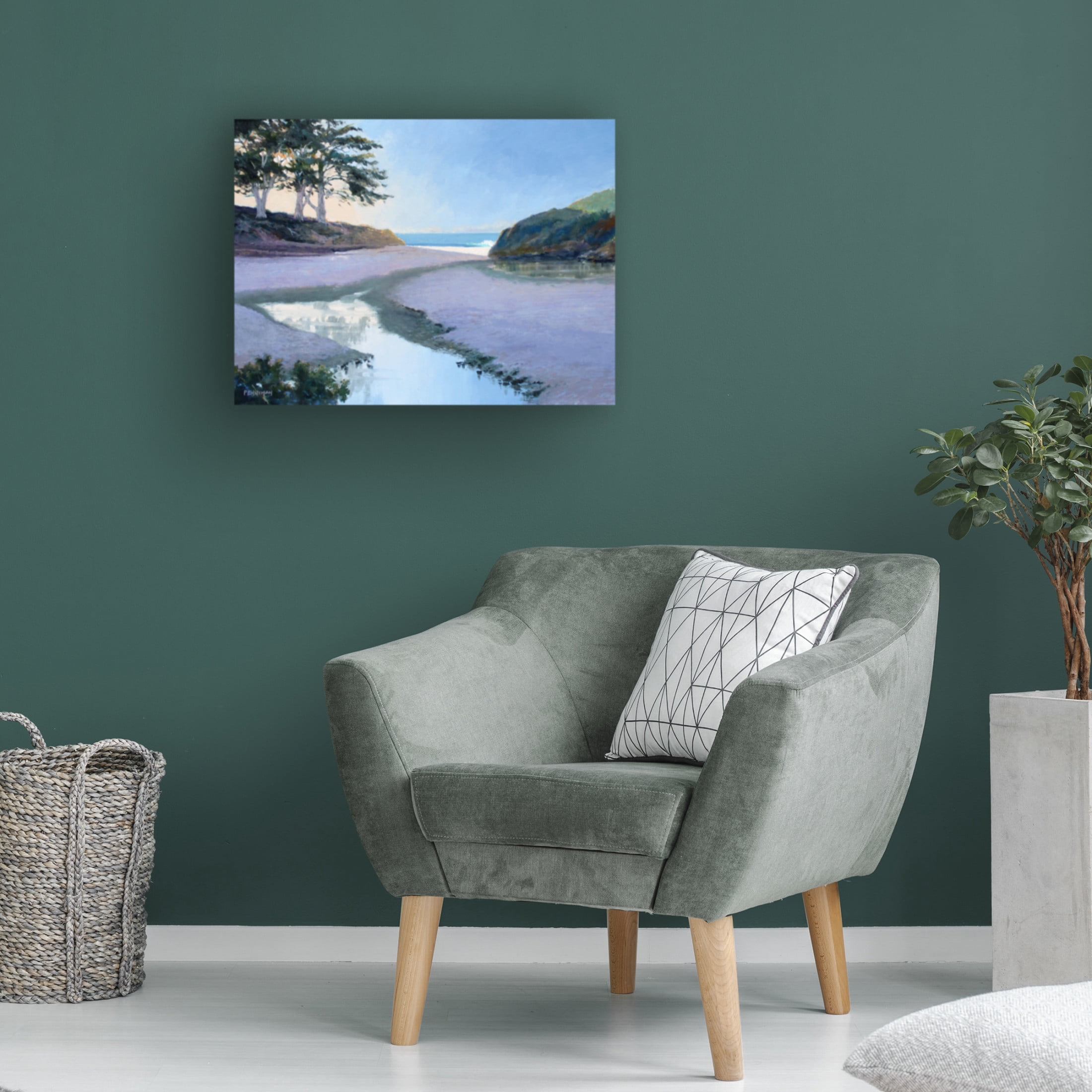 Canvas Wall Art - Ed Penniman 'Sunny Cove' Wall Art for Living Room, Bedroom, or Office Décor by Trademark Fine Art - 19 x 14 Inches
