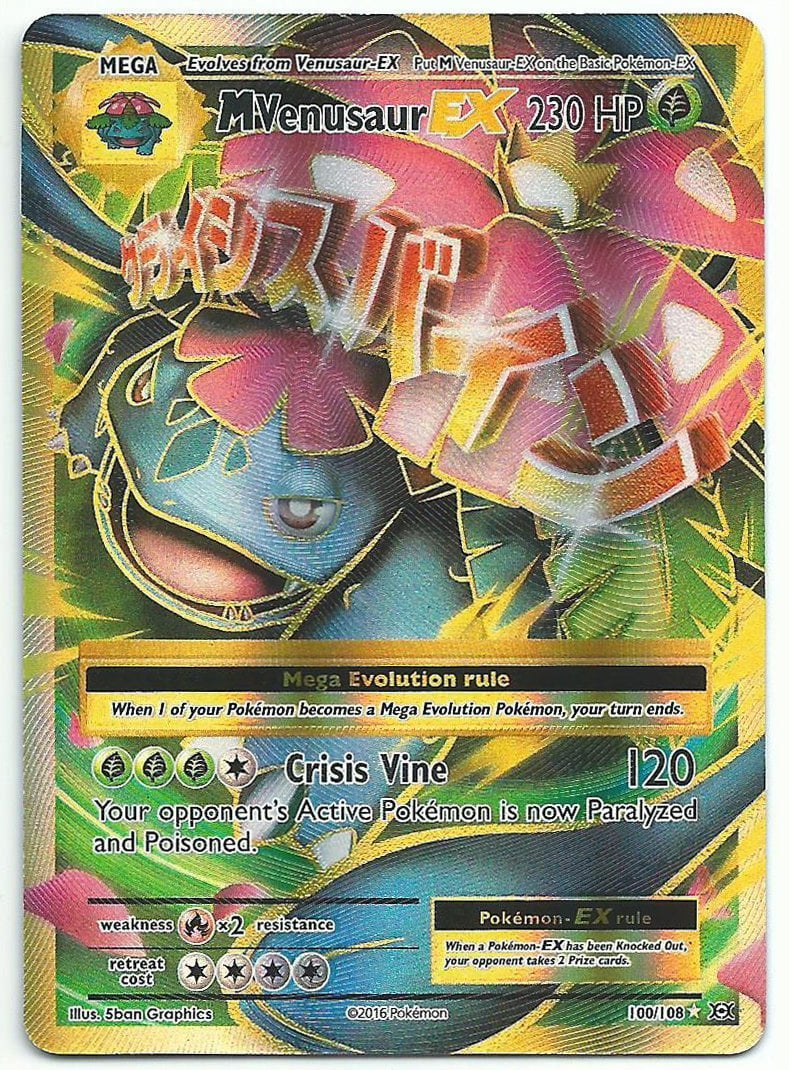 Pokemon Mega-Venusaur-EX 100/108 Holo - XY Evolutions Games 321 Trading