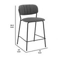 thumbnail image 4 of Home Square 26 Inch Metal Counter Height Barstool in Black and Gray - Set of 2, 4 of 7