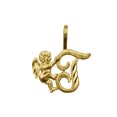thumbnail image 1 of Precious Stars Chérubin en Or Jaune 14 Carats et Pendentif 'T' à Lettre Initiale Cursive, 1 of 4