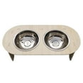 thumbnail image 2 of Tazón de madera para cachorros y gatos, soporte para comida, tazón extraíble, multipropósito, antideslizante, suministros para mascotas, plato Cuenco doble Salvador Comedero para gatos, 2 of 10