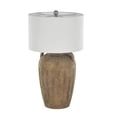 thumbnail image 6 of DecMode 29" Distressed Pot Vase Brown Table Lamp with Cream Linen Shade, 6 of 10
