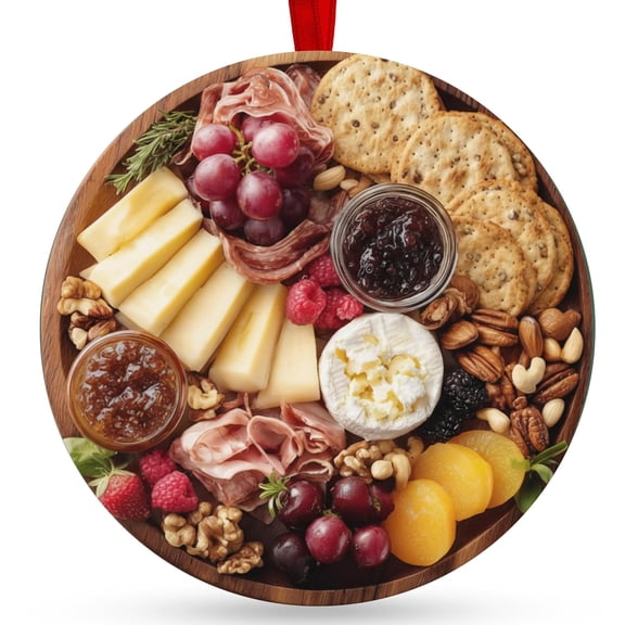 Charcuterie Board Ornament, Charcuterie Ornament for Christmas Tree, Christmas Food Gift for Food Lovers undefined