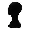 thumbnail image 1 of Cabeza maniquí masculino Zulema flocado espuma herramienta estable profesional negro, 1 of 8