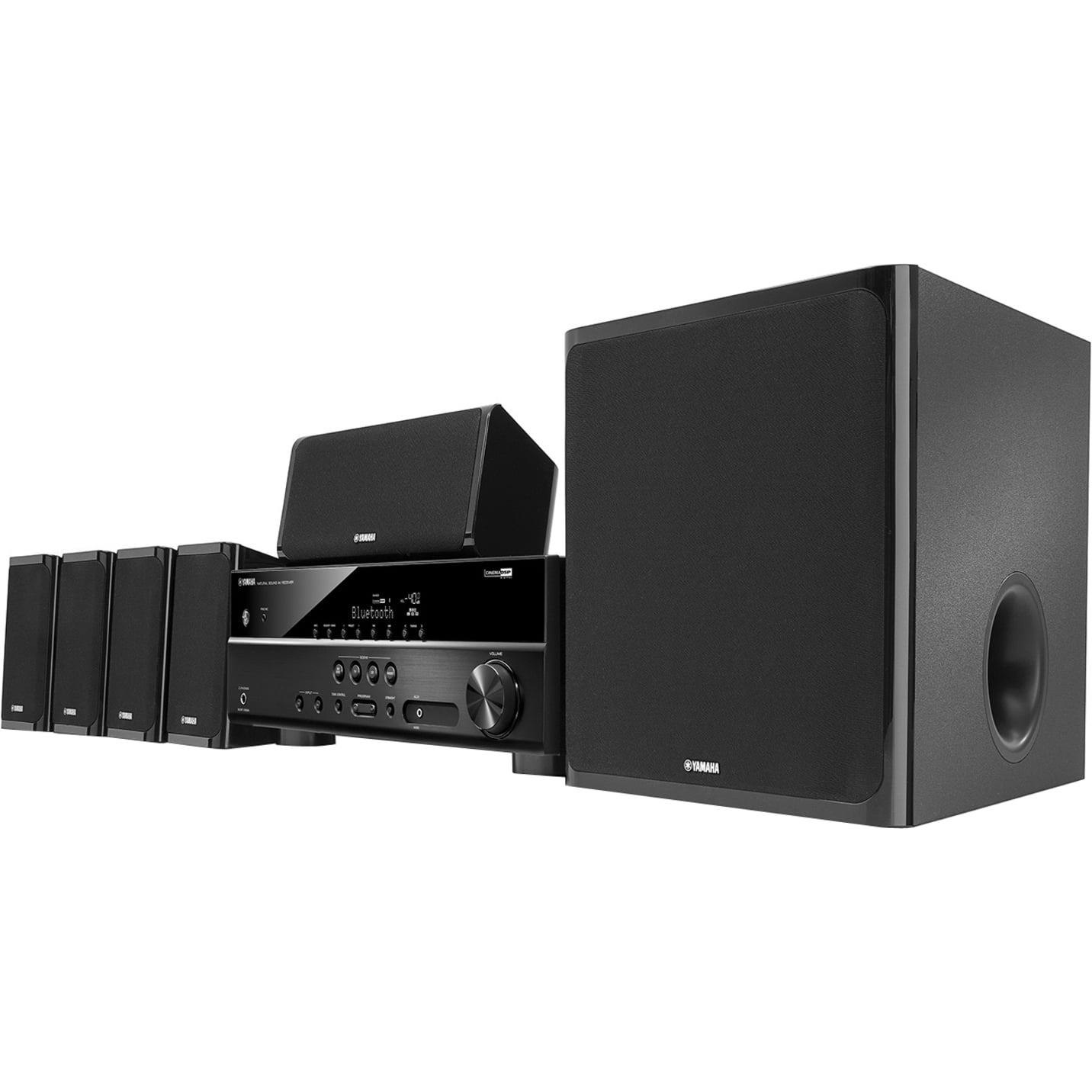 Yamaha YHT-4920UBL 5.1 Home Theater System, A/V Receiver, Gloss Black