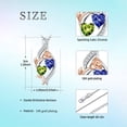 thumbnail image 3 of Taioiat Double Birthstone Necklaces for Women 18K Gold Plated Birthstone Rose Flower Jewelry Anniversary Valentines Day Mother's Day Birthday Gifts for Her Wife Girlfriend Mom, 3 of 7